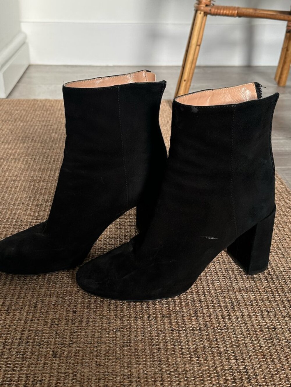 Lewit Black Suede Ankle Boots – Size 38.5